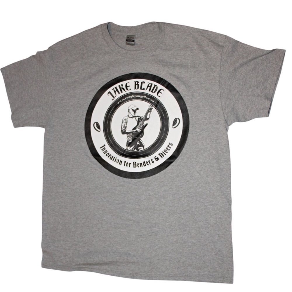 Gray Graphic JAKE BLADE  T-Shirt